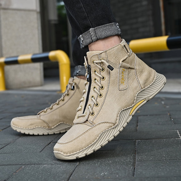 Outdoor Men‘s Platform Leather Boots