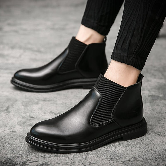 Soft Leather Ankle Chelsea Boots