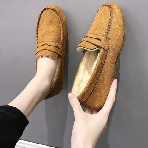 Invomall Ladies Comfortable Fashion Warm Loafers