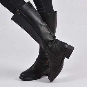 Invomall Ladies Vintage Knee High Riding Boots