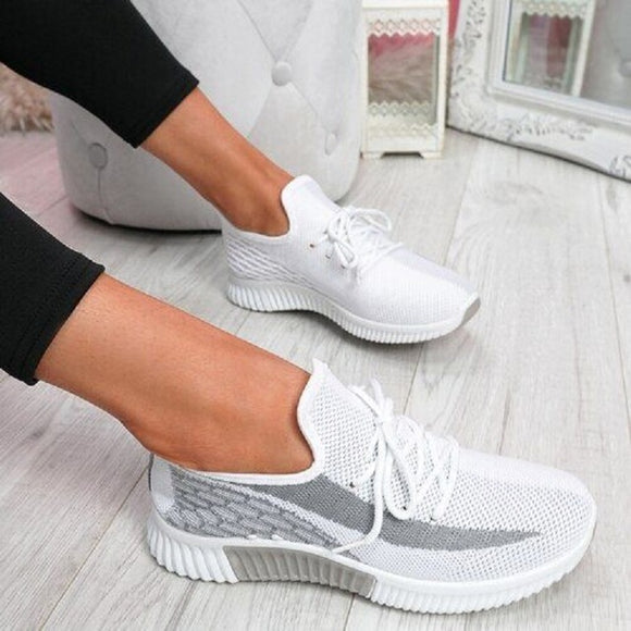 Solid Color Light Mesh Breathable Sneakers