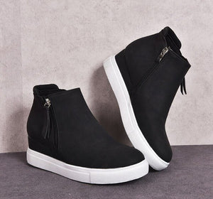 Invomall Women's Ankle Boots Sneakers