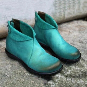 Invomall Ladies Handmade Leather Martin Boots