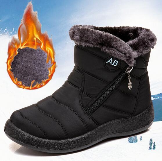 Invomall Women Waterproof Warm Snow Boots