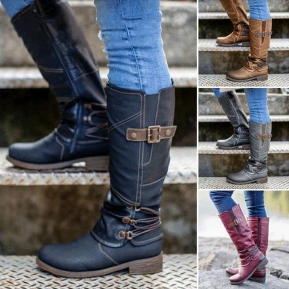 Women's Zipper Long Boots