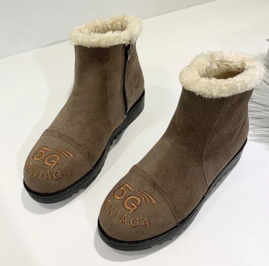 Invomall Ladies Winter Thick Plush Warm Snow Boots