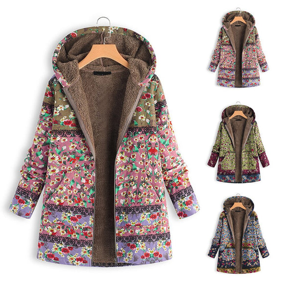 Printed Thickened Coat