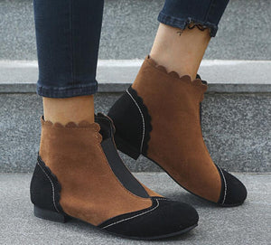 Invomall Fashion Suede Ankle Boots