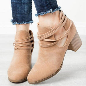 Shoes - Women's Hollow Out Casual Ankle Boots